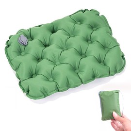 EliteEase Inflatable Seat Cushion – Portable Lightweight Waterproof Travel & Stadium Seat Pad, Fast Inflate/Deflate Air Cushion for Camping, Hiking, Office, Tailbone Relief – Gre