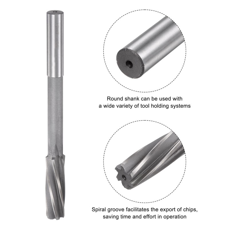 sourcing map Clamping Reamer 17 mm H7 4241 High Speed