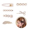 6 pieces pearl hair clips, Shonco women's hair clips, resin