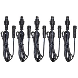 Extension Cord Black Outdoor 3.3 ft Cable with Male and Female Connectors 1Meter/PCS 5Pack for SMY Lighting LED Deck Lights-UL Listed