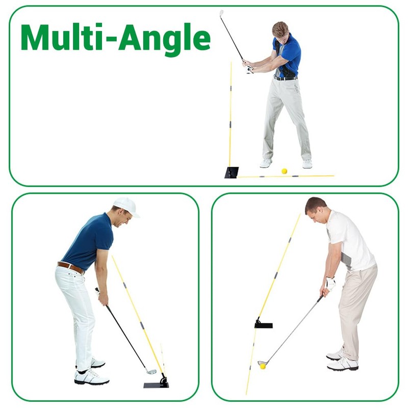 LVPETALIZE Golf Alignment Stick,Golf Trainer Aid Holder Angle Plate,Golf Swing