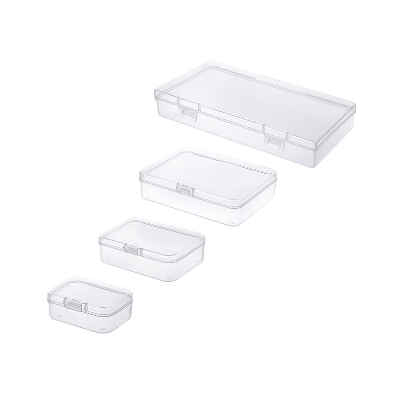 Goodma 36 Pieces Mixed Sizes Rectangular Empty Mini Plastic Organizer