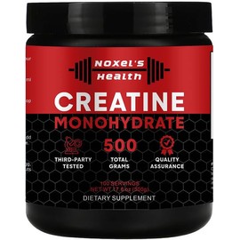 Noxel's Health Creatine Monohydrate Powder - 100 Servings (5g) of Micronized Creatine Powder per Serving, Creatine Pre Workout, Creatine for Building Muscle, Creatine Monohydrate 500g (1.1 lbs)