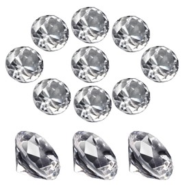 XHKDSYMC 100Pcs Clear Acrylic Diamonds 1 Inch Wedding Table Scatters Gemstones Confetti for Vase Fillers,Floral Decor,Bridal Shower Decorations,Home Centerpieces,Candle Display (Clear)