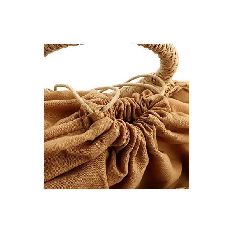 Gets Summer - Bolso de paja para mujer, tela a