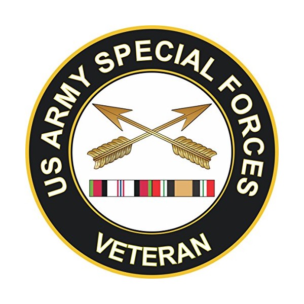 Army Special Forces Afghanistan and Iraq 5.5 Inch Decal