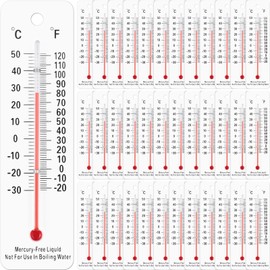 Maitys 10 Pcs Science Thermometers Mercury Free Student School Supplies Boiling Point Thermometers for Classroom Teaching Tools (White)