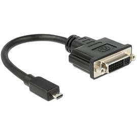 Delock 65563 ADAPTADOR DE Cable DE VÍDEO 0,2 M DVI-D Micro-HDMI Negro