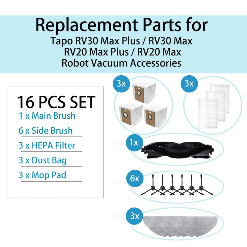 Replacement parts for Tapo RV30 Max Plus / RV30 Max