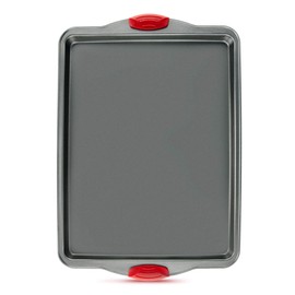 Non-Stick Baking & Cookie Sheet Pan by Boxiki Kitchen. Non-Toxic 11x14 Inch Rimmed Carbon Steel Baking Sheet. Dent, Warp and Rust Resistant. Heavy Gauge Steel Oven Baking Sheet. 1 Tray.