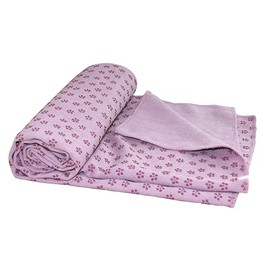Tunturi Yoga Towel Non-Slip Yoga Mat Towel Pink Sweat Absorbent with Nubs for Gymnastics Pilates