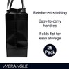 Merangue Reusable Bulk Shopping Bags, Laminated, Foldable Grocery Bags, Black,