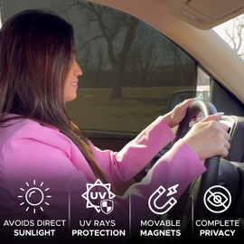 EcoNour Magnetic Car Side Window Sunshade (4 Pack) | Baby Car Window Shade sunscreen Block Sunlight | Car Front and Rear Sun Shade for window privacy Blackout | Side Windows Sun Protection Accessories