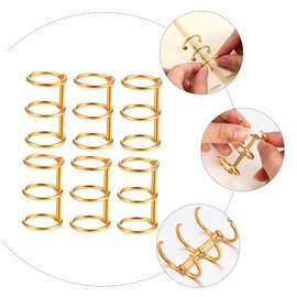 Operitacx 18 Pcs Binder Loose Leaf Notebook Loose Leaf Binding Ring Small Book Rings Calendar Notebook Binding Coils Cuadernos DIY Notebook Coils The Notebook Writing Notebook Ring Metal