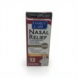 FAMILY CARE 24 Pack - Family Care Decongestant Pump Mist Spray - 0.5fl oz Nasal Spray Relief