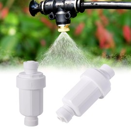 2pc Misting System Filter 100 Mesh Calcium Inhibitor Filter for 1/4 Tubing Quick Connect for Outdoor Cooling System Patio Outdoor Misting System, Prevent Blockage