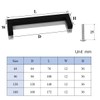 Drenky 5 Pcs Black Kitchen Handles - Stainless Steel Square