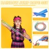 Leyndo 48 Pack Rainbow Jump Rope Set Jumping Ropes Nylon