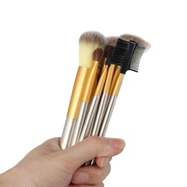 Retoo Makeup Brush Set, 12 Pieces, Professional Makeup Brush Set with Brush Box for Eyeshadow, Eyebrows, Foundation, Face Brush, Powder Brush, Makeup Brush Set, Cosmetic Brush, White