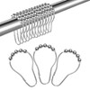 VANZAVANZU Rustproof Stainless Steel Shower Curtain Hooks for Bathroom Decorative