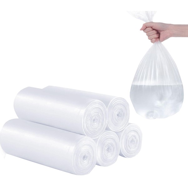 2 Gallon Small Clear Trash Bags 240pcs Exact Thick Small