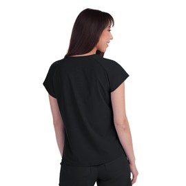 KOI Planet Kailani Women's 1-Pocket Eco-Friendly Scrub Top Black Large