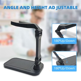 JRHC Universal Barcode Scanner Holder Handsfree Adjustable Barcode Scanner Holder Barcode Reader Gun Desktop Support Holder Mounting For Supermarket Retail Store School Library Logistics Warehouse