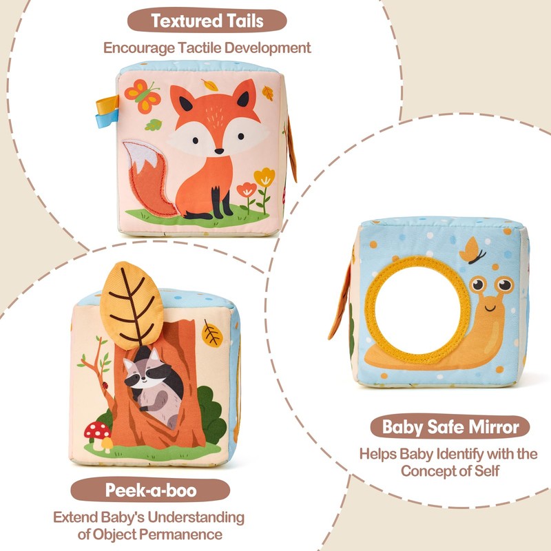 hahaland Baby Tissue Box Toy Sensory Toys for 6 Month