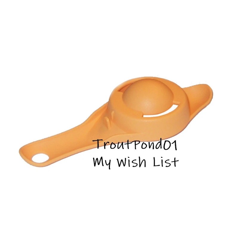 Tupperware Egg Separator Yolkster Gadget Contemporary Style Orange Cream New