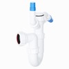 SPARES2GO 40mm Sink Trap Double Nozzle Washing Machine Dishwasher 75mm