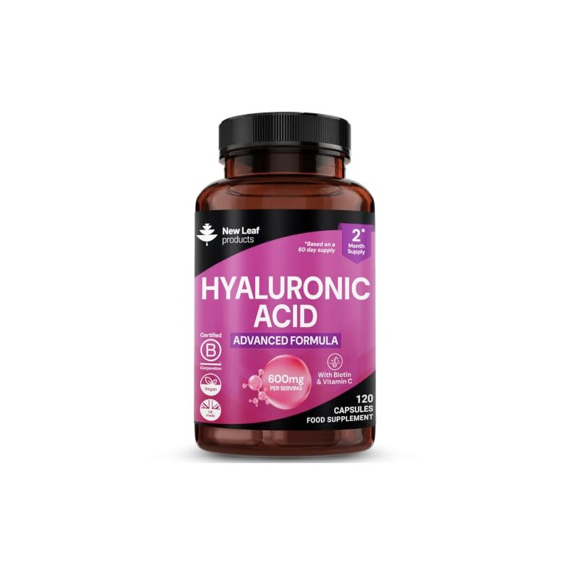 Hyaluronic Acid Capsules - Skin, Hair & Joint, 120 Capsules,