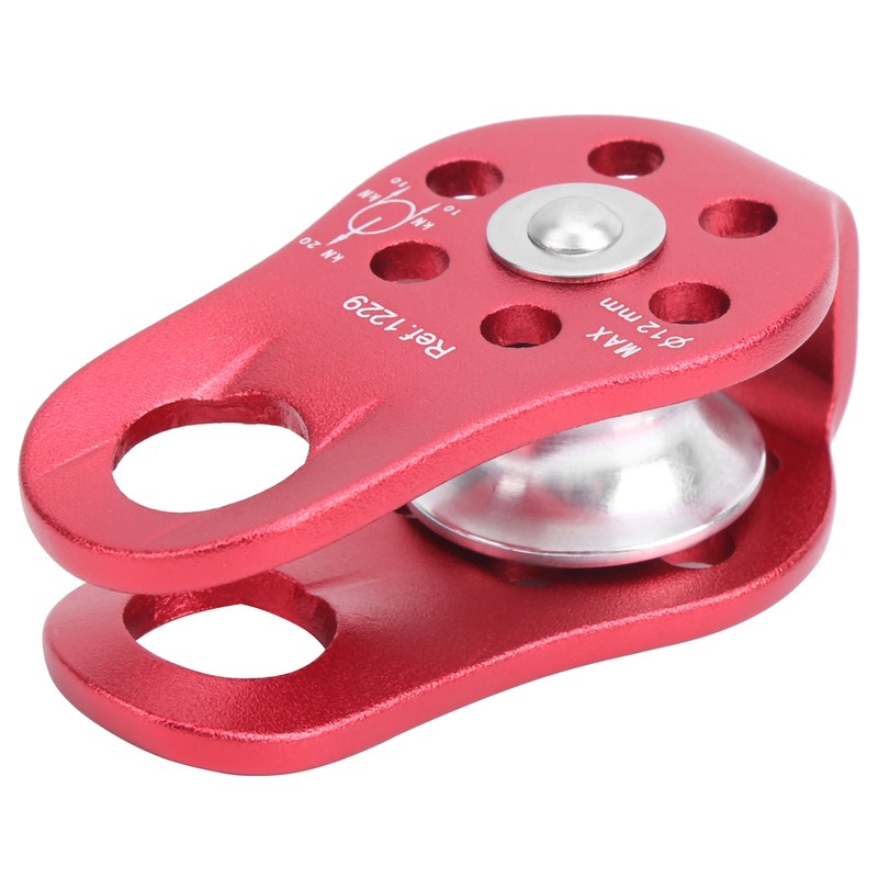 20KN Outdoor Small Climbing Pulley Aluminum Micro Fixed Side Pulleys