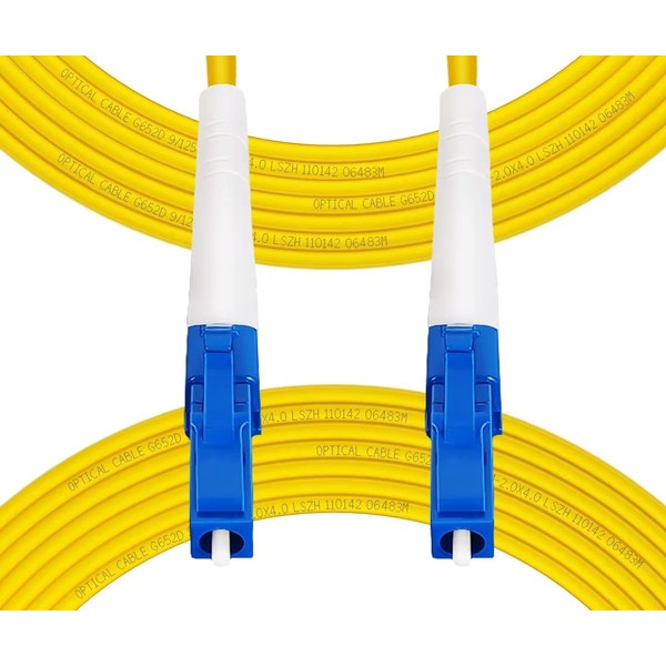 Fibergaga-15M(50ft) OS2 LC to LC Fiber Patch Cable Single Mode,