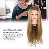 Mannequin Head with Hair Cosmetic Doll Head for Styling Curling