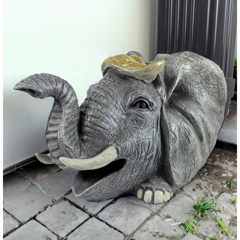 coolboy Elephant Sculpture Gutter Diverter Rain,Deco Gutter Extension Downspout, Eco-Friendly