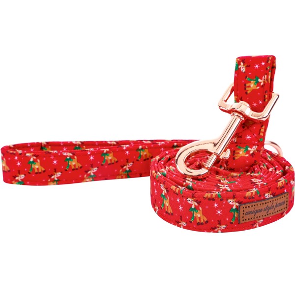 Unique style paws Christmas Dog Leash Matching Christmas elk Themed