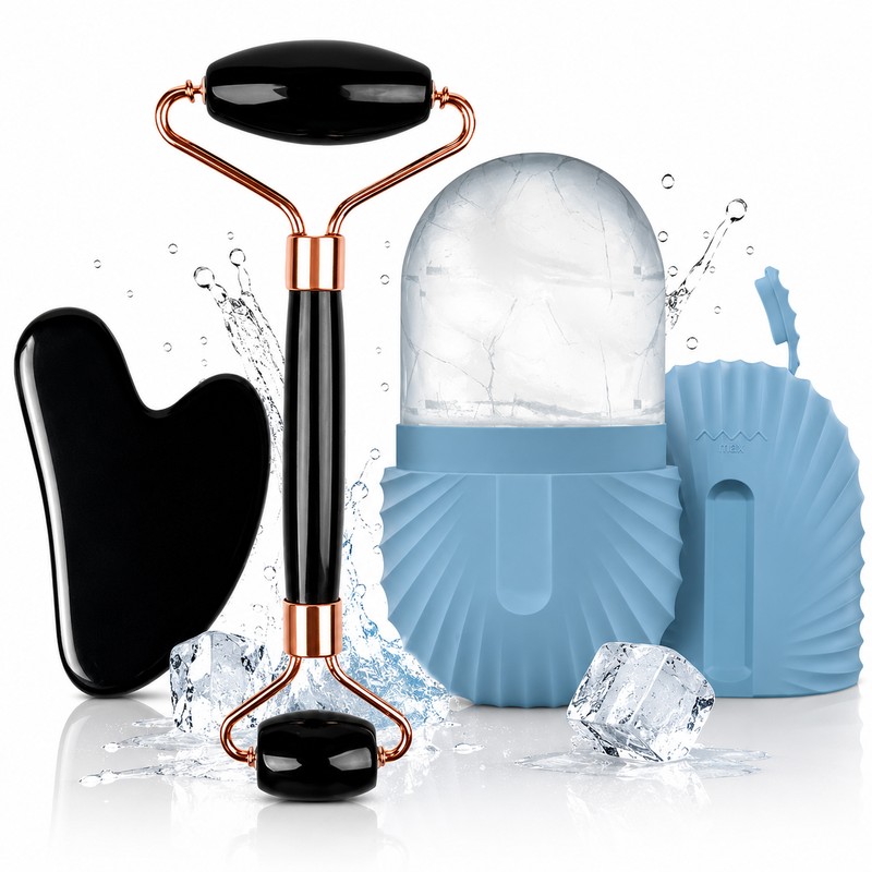 Ice Face Roller for Cooling Facial Massage – Reusable Rubber