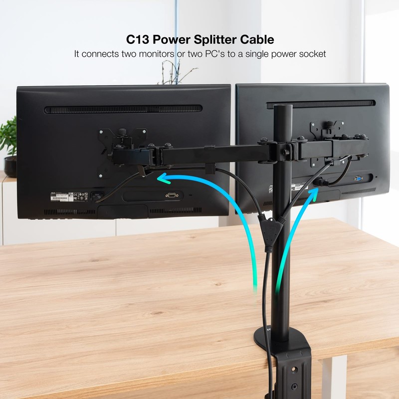 NANOCABLE 10.22.0100 - Splitter Power Cable, 1 Sckuko CEE7 Male