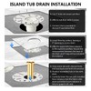 PVC Freestanding Bathtub Drain, Bathtub Drain Rough-in Kit, with PVC