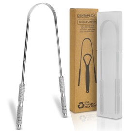 Dentaplex Tongue Scraper with Travel Case Metal Stainless Steel Tongue Scrapers for Adults Restore Fresh Breath Improve Taste and Oral Health with Our Tongue Cleaners Suitable for Men & Women Personal Hygiene