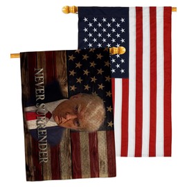 Trump Flag Trump Mugshot 2024 American Flags for Outside 3X5 Never Surrender T Shirt Mug Shot Poster Home US Banner Pack Wall Patio Garden Outdoor Decoration Burlap Tapestry, Gifts For Him Made In USA
