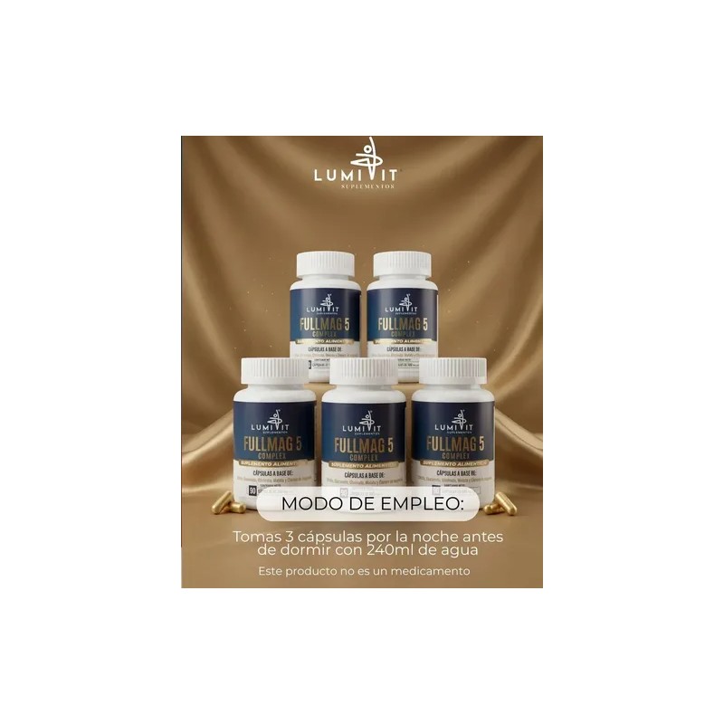 Magnesio Lumivit Fullmag Complex Magnesios Citrato Gluconato Glicinato Malato Vitamina