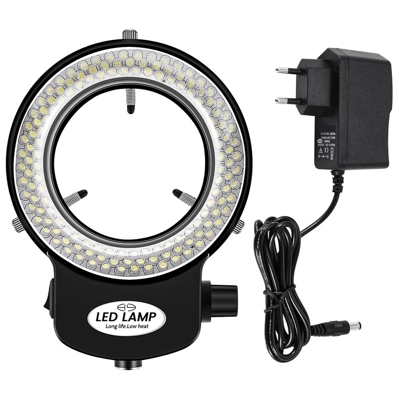 Tiamu 144 LED Industrial Microscope Camera Ring Light, Stereo Microscope