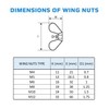 M8 Wing Nuts (Pack of 25) Zinc Plated for Screws