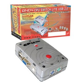 LINDY KVM Switch CPU Switch Lite USB 2.0, 2 Port Bundle
