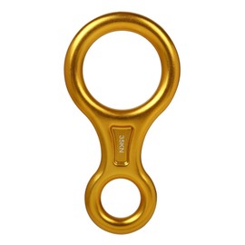 Figure 8 Descender 35KN Heavy Duty Colored Climbing Gear Downhill Equipment for Climbing Ziplining Rescue Gold