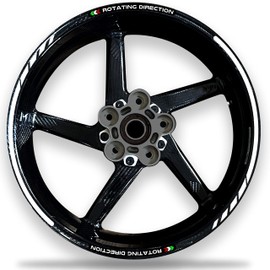 [GP STYLE jp] Rim Sticker Rotation Sticker Rim Line Decal Yamaha Honda Suzuki Kawasaki Ducati KTM (White)