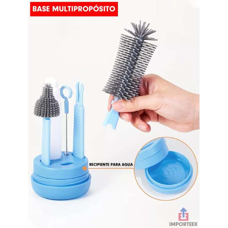 Importeek Cepillos Limpieza Lava Botellas Termos Biberones Cilindros
