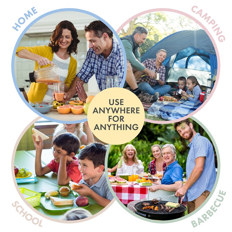 FOODLE Wheat Straw Dinnerware Set - BPA Free & Safety