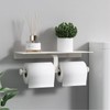 Danpoo Bathroom Toilet Paper Holder with Shelf, Wall Mount, Double